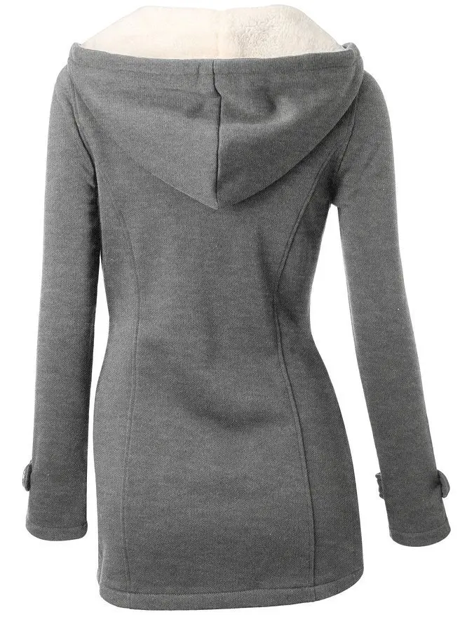 Winter Jacket Women Hooded Winter Coat Fashion Autumn Women Parka Horn Button Coats Abrigos Y Chaquetas Mujer Invierno