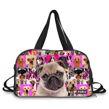 Bulldog животные дорожные сумки женские ручной Багаж водонепроницаемый груз наплечный вещевой мешок с Сумка для обуви женские