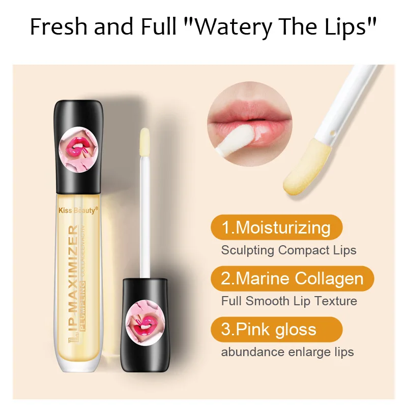 Transparent Lips Gloss Tint Makeup Lip Gloss Sexy Moisturizing Lip Plumper Lips Gloss Enhancement Cosmetics TSLM1