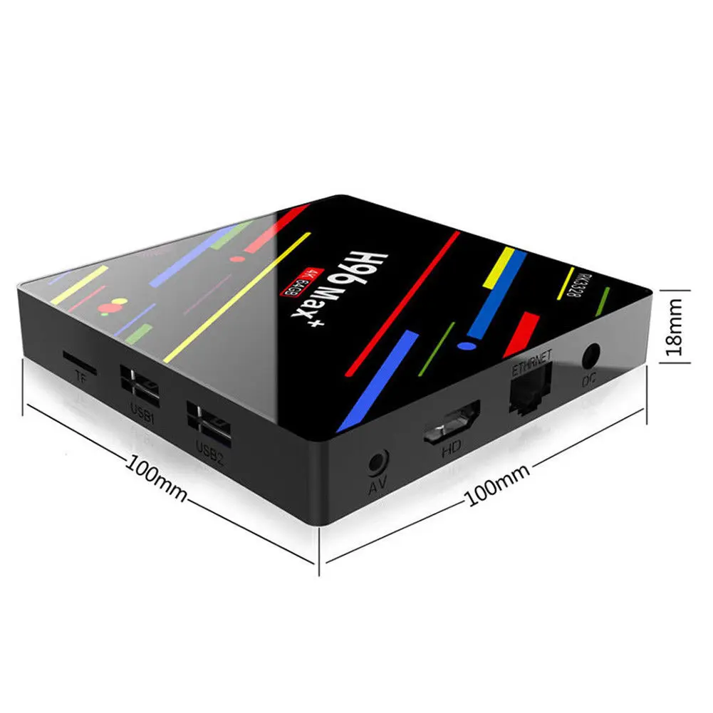 Новый H96 Max + Smart tv Box Android 8,1 Четырехъядерный 4 к 4 Гб 64 Гб WiFi HD RK3328 медиа