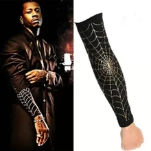 Горячая Мода 2 шт./лот Coll поддельные татуировки рукава для Для мужчин Для женщин Мужская рука Чулки для женщин гетры паутина Дизайн