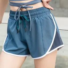 Женские шорты для бега эластичный пояс для йоги шорты дышащая быстросохнущая фитнес-шорты Тонкий Для женщин спортивные спортивная одежда