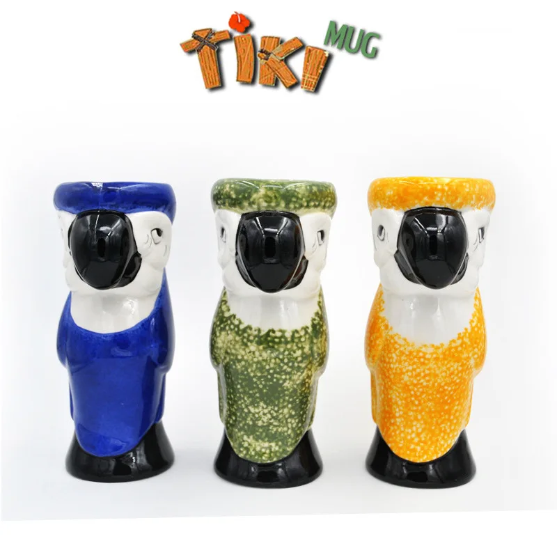 Керамическая рельефная тотемная чашка TIKI кружка с изображением лица гавайская