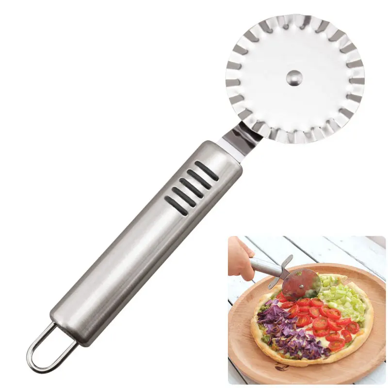 

1PC Small Size Round Pizza Cutter Stainless Steel Pizza Knife Cutter Pastry Pasta Dough Kitchen Baking Tools