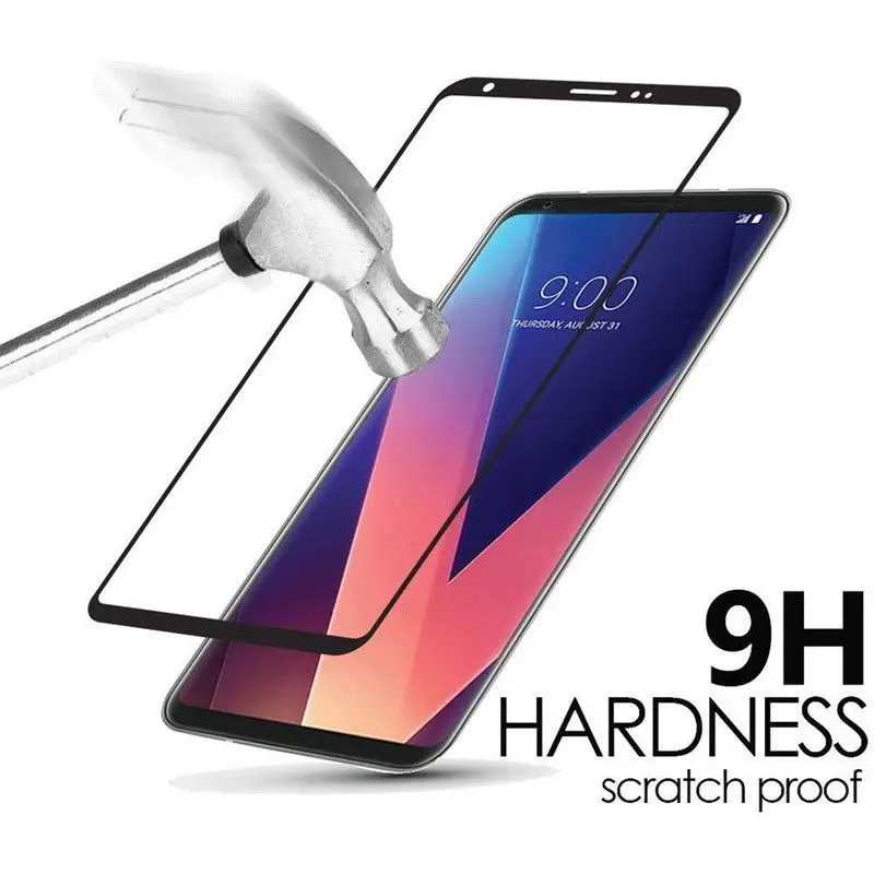 

2.5D Full Cover Screen Protector For LG Q60 Q7 Q6 G6 G7 G8 K10 2017 2018 Tempered Glass On For LG V30 V40 V50 K40 K50 Film Glass