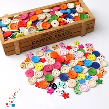 20 pçs botão de madeira para crianças diy artesanal artesanato brinquedo criativo diy grânulos charme decoração