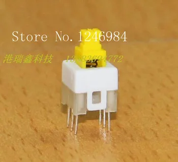 

[SA]7 * 7 yellow head six feet Dual DPDT switch reset button normally open normally closed key switch KFT-7.0---200pcs/lot