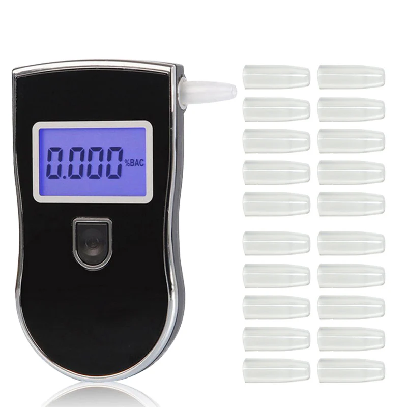 

Professional Alcohol Tester Police LCD Display Digital Breath Quick Response Breathalyzer for Drunk Drivers alcotester AT818 dfd