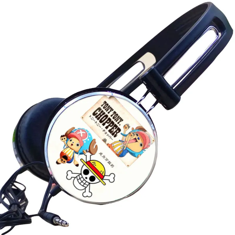 Anime One Piece Luffy Chopper Cartoon Headphone Stereo Earphone Gamer Headset Headphones for Iphone Samsung Xiaomi Huawei