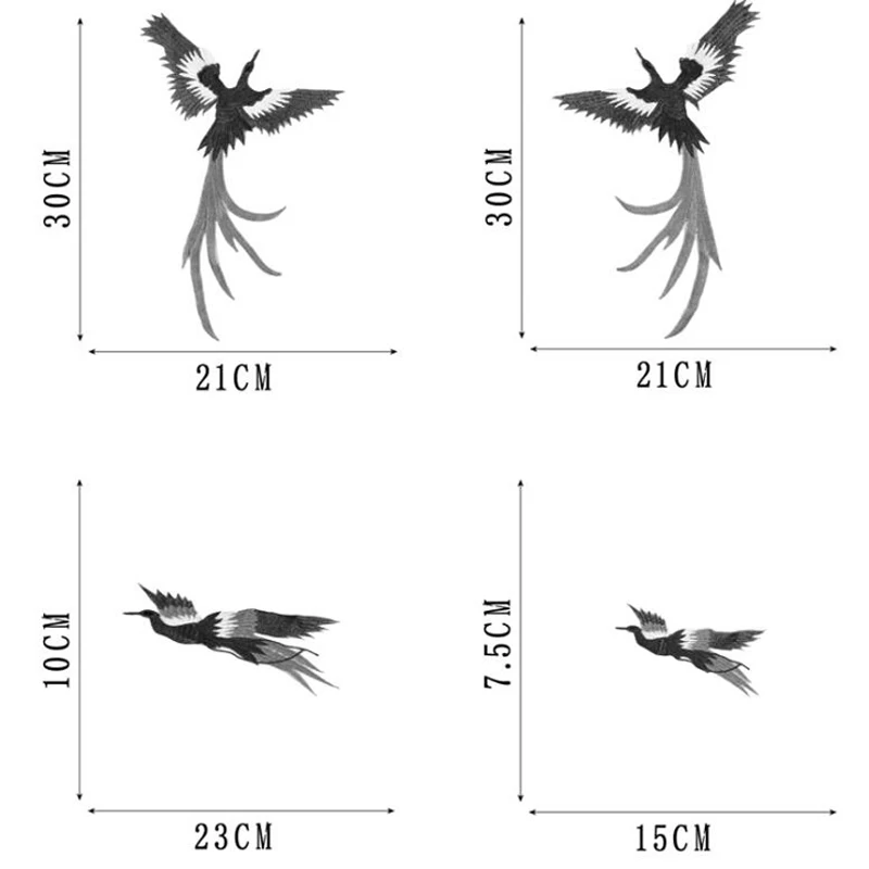 4 шт. вышивальные наклейки в виде животных, аппликация в виде птицы, пришитое пальто, сделай сам, поделки для ремонта одежды, нашивки, ткань для одежды
