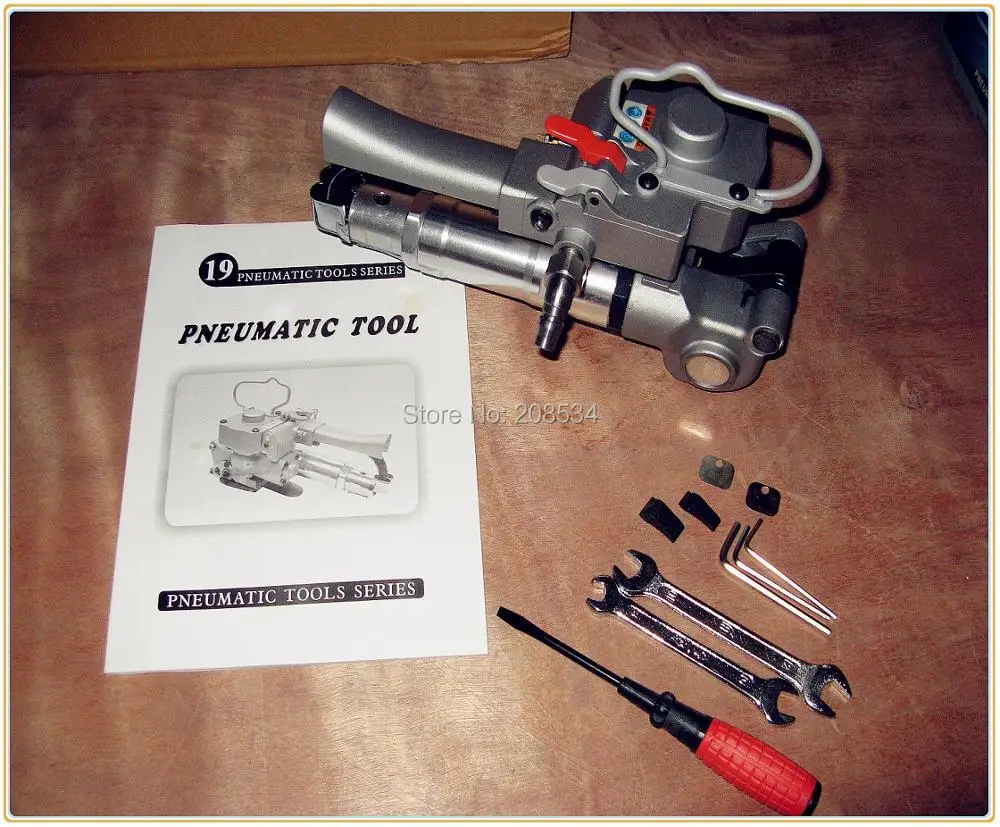 Wholesale-- (Tension:>=3500N) AQD-19 Portable Pneumatic PET&PP hand strapping tool/Plastic strapping welding machine for 13-19mm