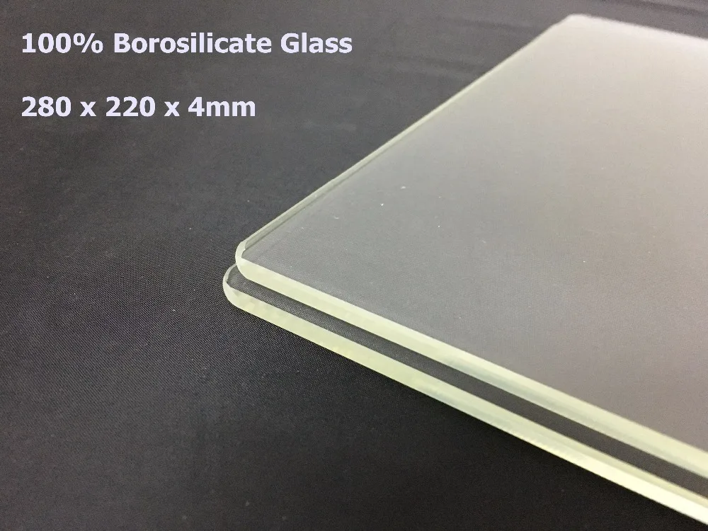 

Tevo Tarantula Build Plate 220 x 280 x 3 mm 3D Printer Glass Plate Borosilicate Glass