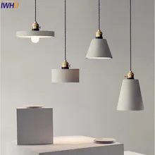 Скандинавский цементный светодиодный подвесной светильник светильники Американский креативный винтажный светильник для столовой подвесной светильник освещение Лофт