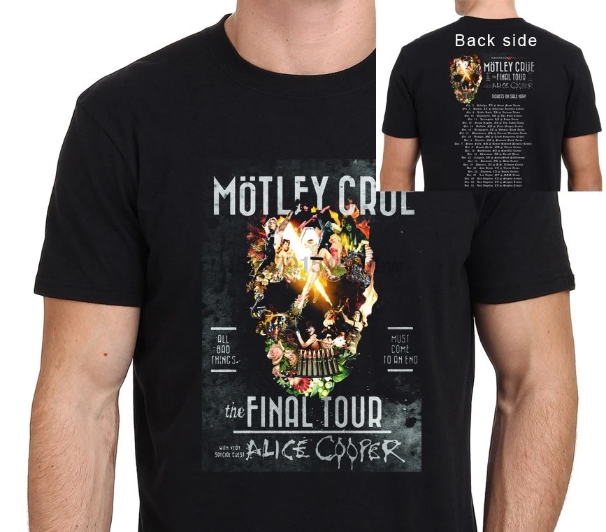 

MOTLEY CRUE The Final Tour Guest Alice Cooper 2016 T-Shirt Size XS-to-XXL