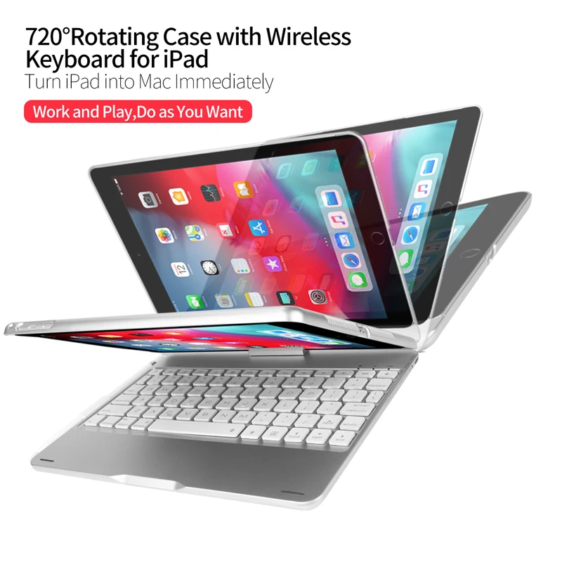 Цветная подсветка беспроводная клавиатура-чехол для iPad ari 3 класса люкс внешняя клавиатура интеллект Чехол для iPad Pro 10,5 Бизнес