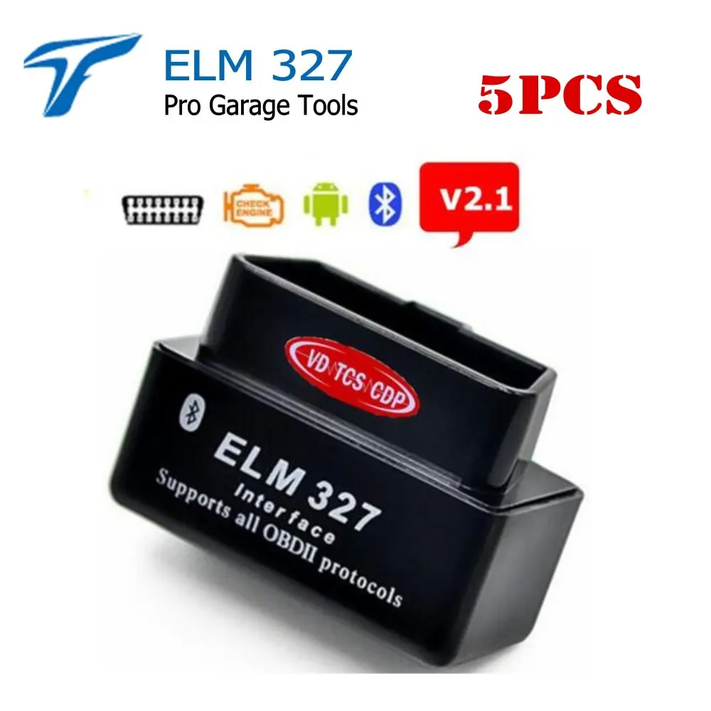 Wow CDP Super Mini Bluetooth ELM327 Bluetooth OBD2 Car Detector V2.1 Software ELM 327 Black Auto