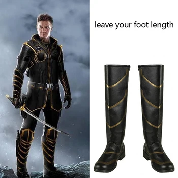 

Avengers 4 Endgame Costume Clinton Barton Hawkeye Ronin Cosplay Boots Leather Shoes Superhero Halloween Men Shoes Custom Made