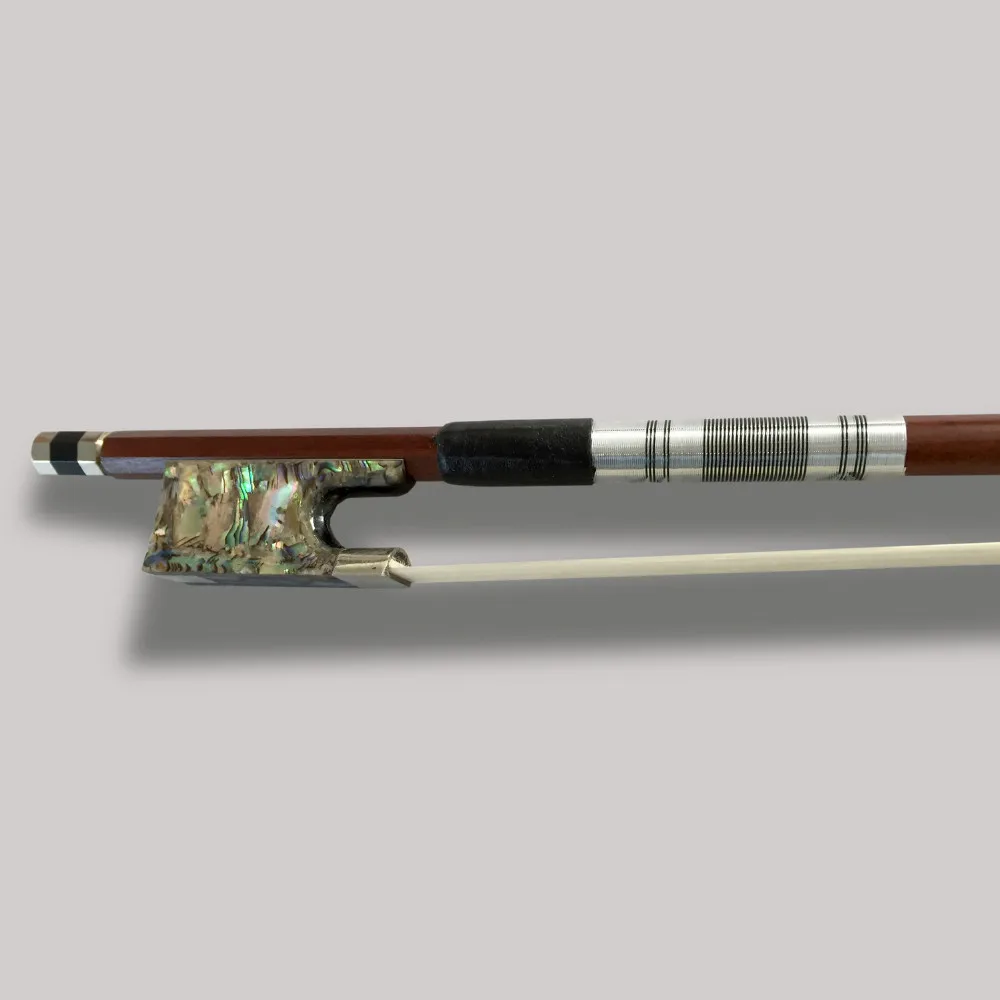 High Grade Violin Bow Fiddle Arbor Horsehair Brazil Wood Ebony Frog Colored Shell Abalone Violino 4/4 parts well Balanced | Спорт и