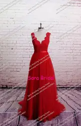 Элегантный v-образным вырезом без рукавов свадебное платье сексуальное отвесное иллюзия декольте платье-линии тюль свадебное платье