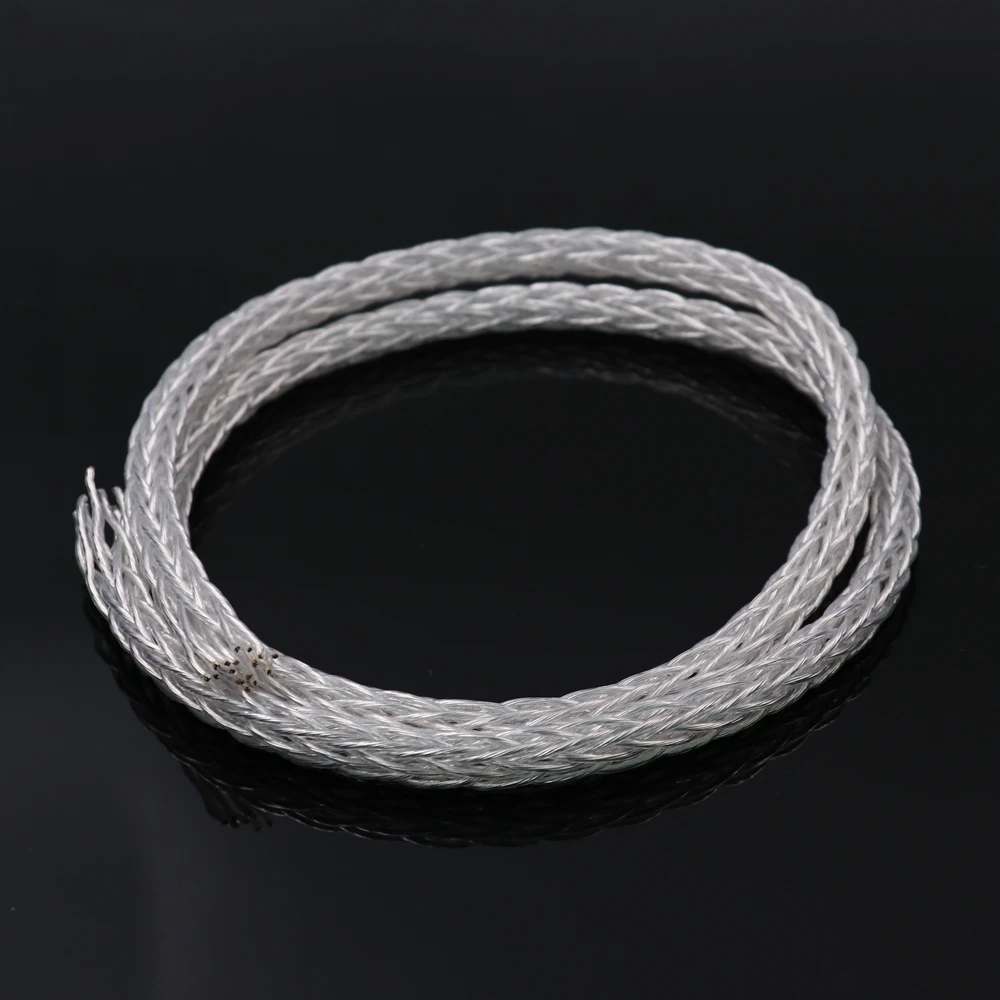 8AG высокой чистоты PTFE OCC Кабель питания Шнур для Hi Fi аудио динамик усилитель
