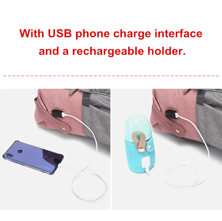 New Mummy Diaper Bag Usb Large Capacity Maternity Backpack Waterproof Travel Baby Stroller Bag For Mom Multifunctional Nappy Bag (11)
