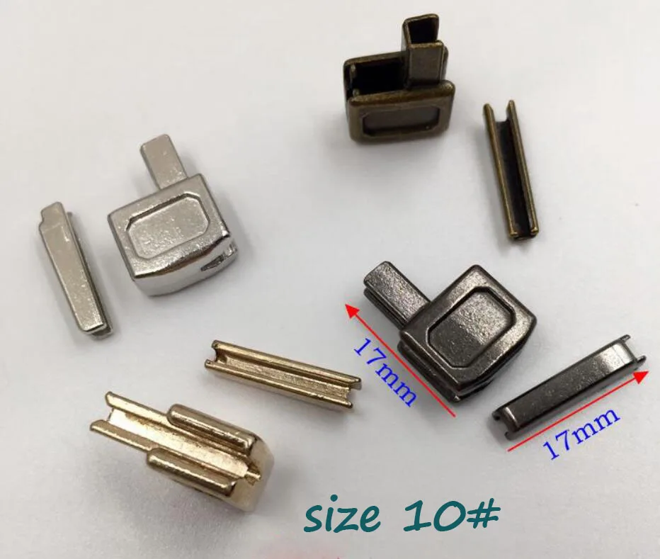 Пистолет черный/Бронзовый/серебристый один способ Open-end Металлический молния ремонтный материал, молния аксессуар футляр для зубных протезов, молния вставка Pin S0010L