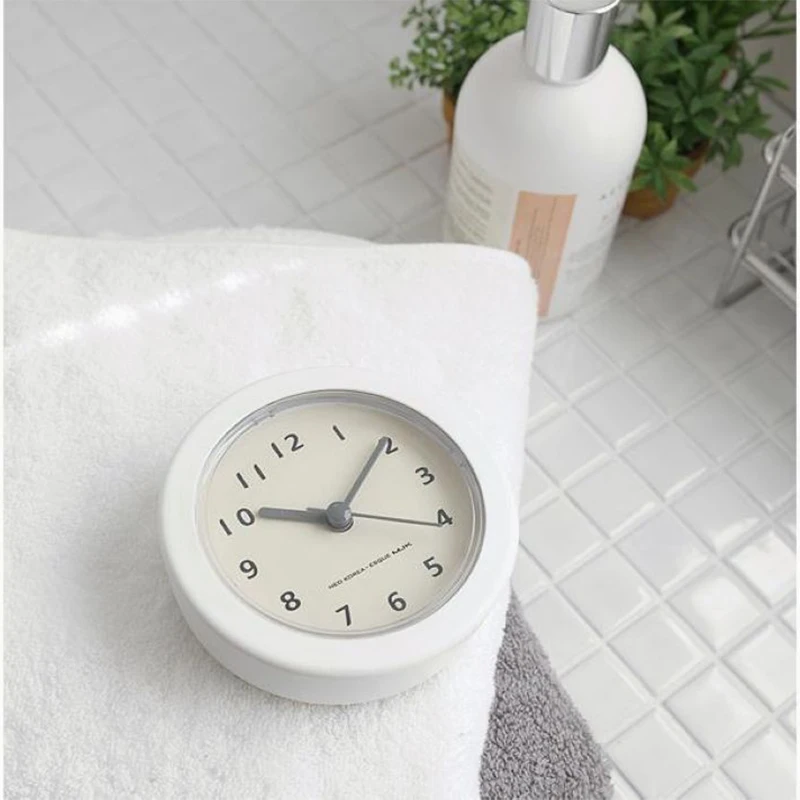 New Arrival Korea Silicon Bathroom Kitchen Shower Suction Clocks