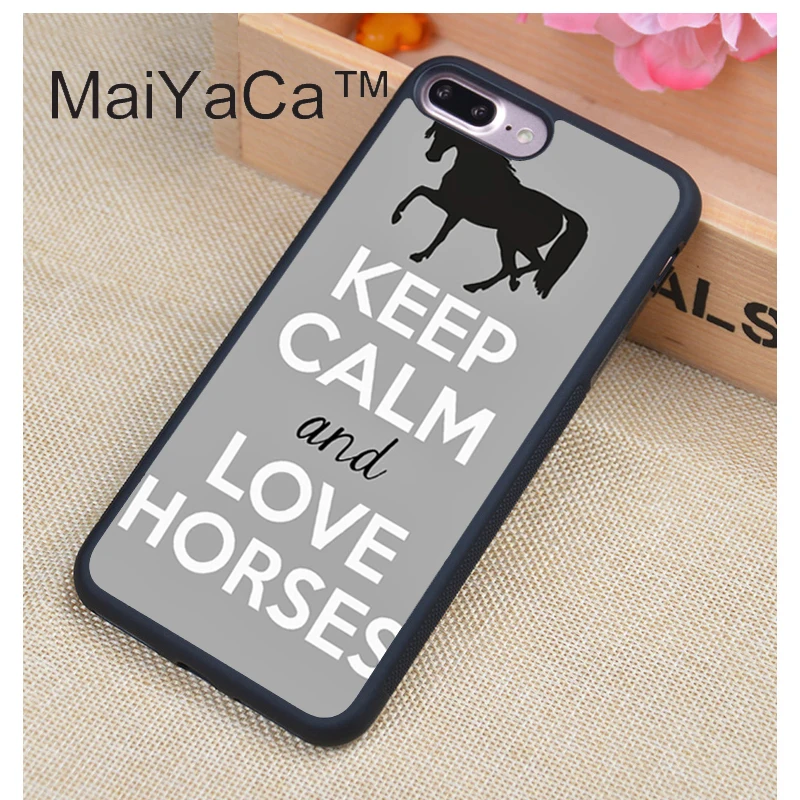 554_C160_H215__Keep Calm and Love Horses Durable mobile phone cases cover for iphone 6 6 plus 4 4s 5 5s 5c