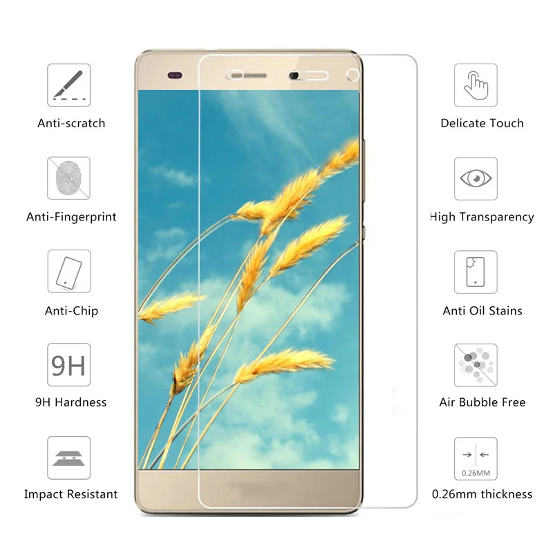 3 Pack закаленное стекло для Huawei P8 Lite протектор экрана 9H Премиум Защитная пленка 2015