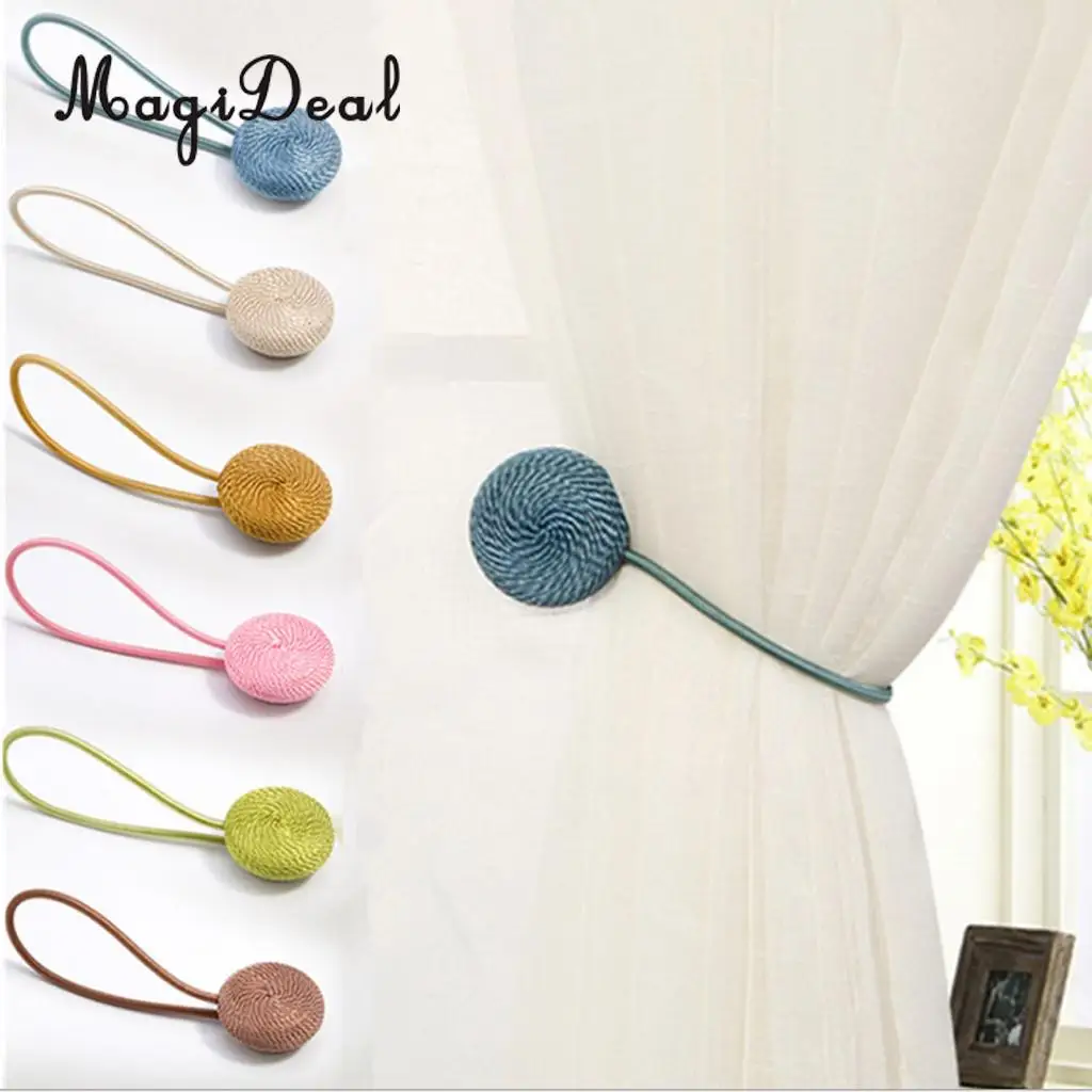 1 Pair Magideal Nordic Simple Style Magnetic Curtain Blind Buckkle Clips Tiebacks Holder