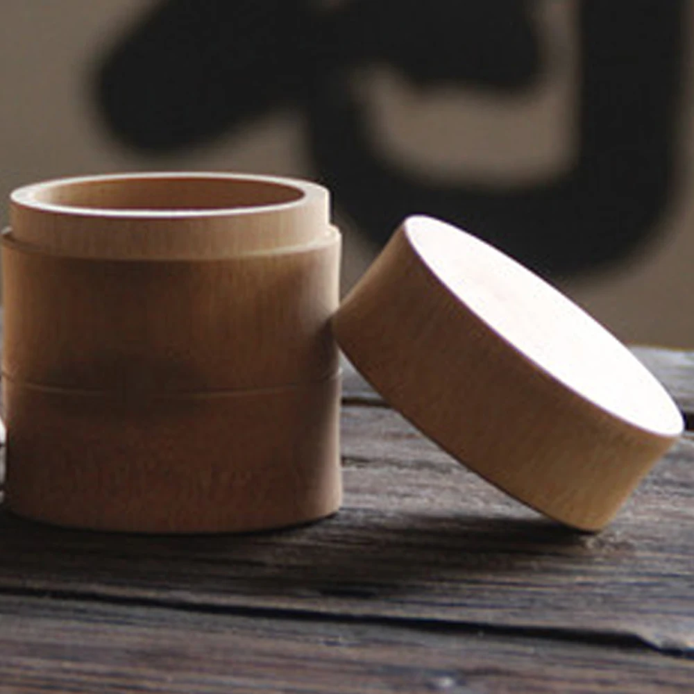 Natural Bamboo Matcha Canister Eco-friendly Powder Green Tea Caddy Tea Chest Capacity Matcha Tools Accessories