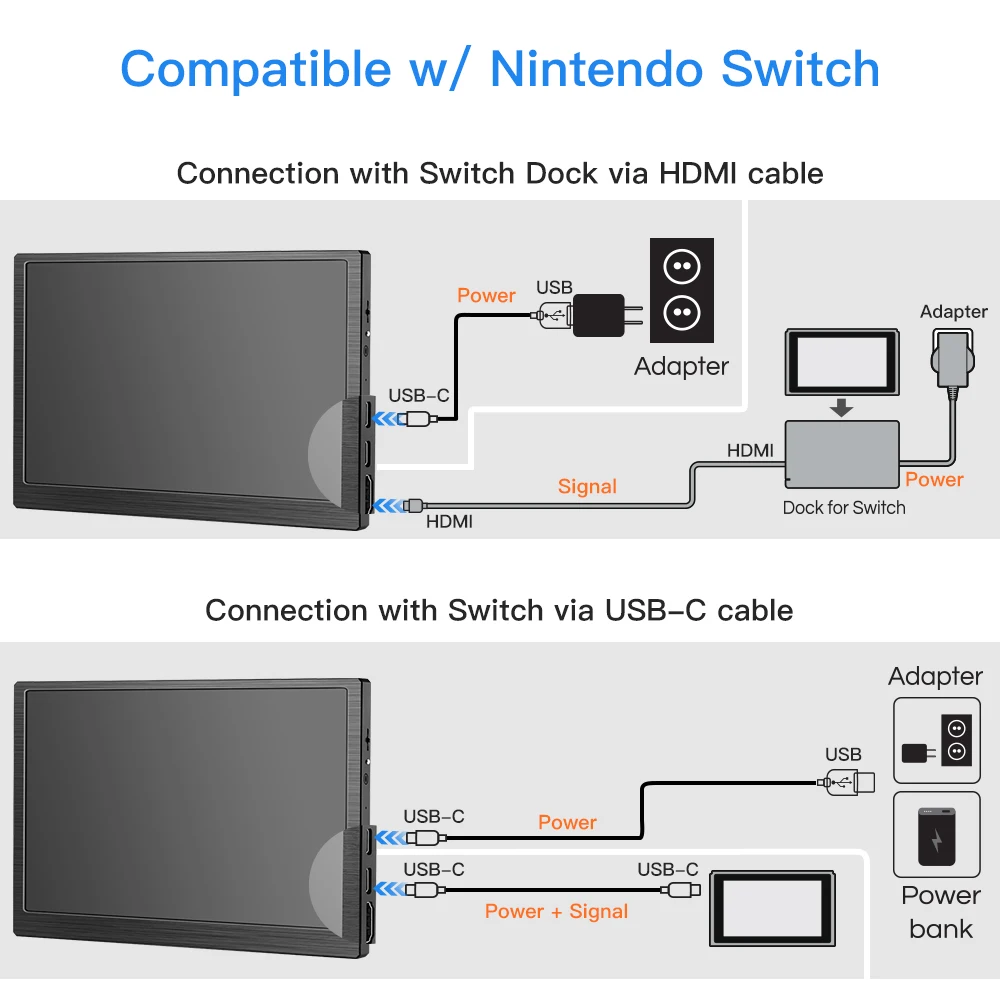  Eyoyo 8.9 inch Portable USB-C Mini Monitor 1920x1200 IPS Display w/ USB-C&HDMI Video Input compatib
