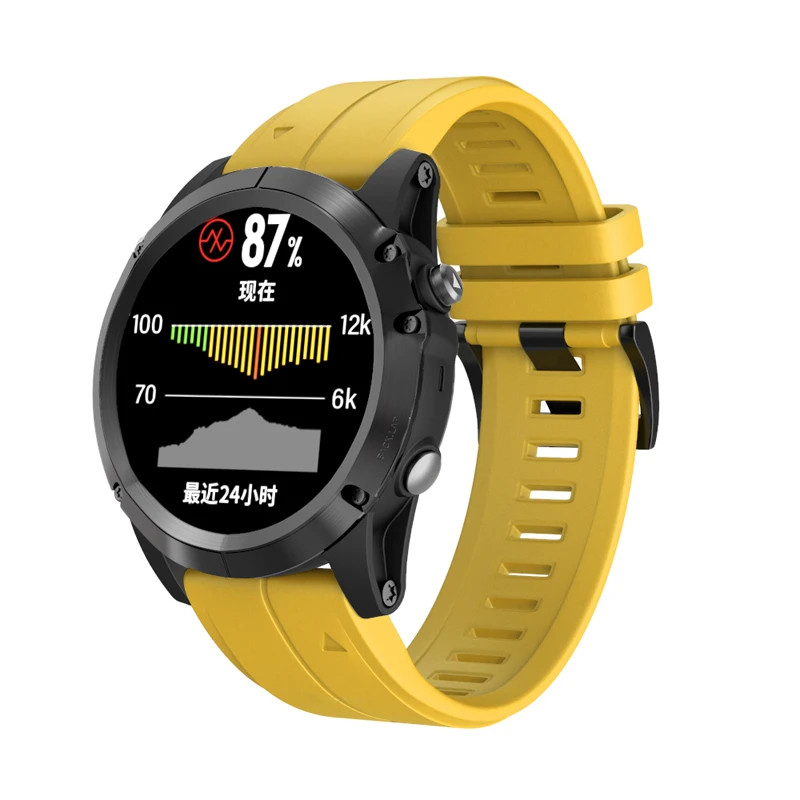 26 мм 22 мм силиконовый ремешок для часов Garmin Fenix 5X5 Plus 3 3HR D2 S60 MK1 Смарт-часы Quick Release Easyfit ремешок на запястье