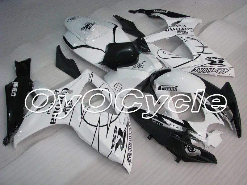 

For 06-07 Suzuki GSXR600 GSXR750 K6 K7 GSXR 600 750 Injection Motorcycle ABS Fairing Bodywork Kit 2006 2007 White Black