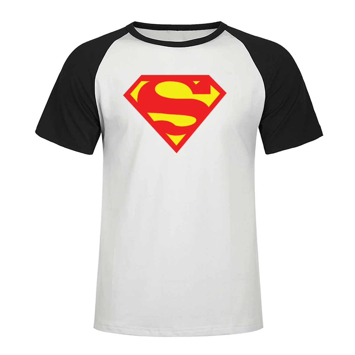 

New 2019 Superman Tee Shirt Short Sleeve Mens Raglan T-shirt Print Casual Cotton Men Tshirt Men T Shirt Fitness Cosplay Costume