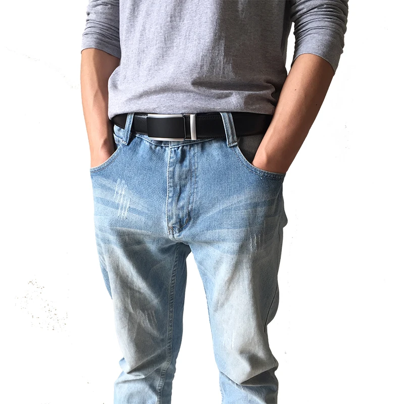 CETIRI мужские ремни роскошные, дизайнерские ремни мужские высокого качества из натуральной кожи трещотка нажмите автоматический ремень для джинсов ceinture homme