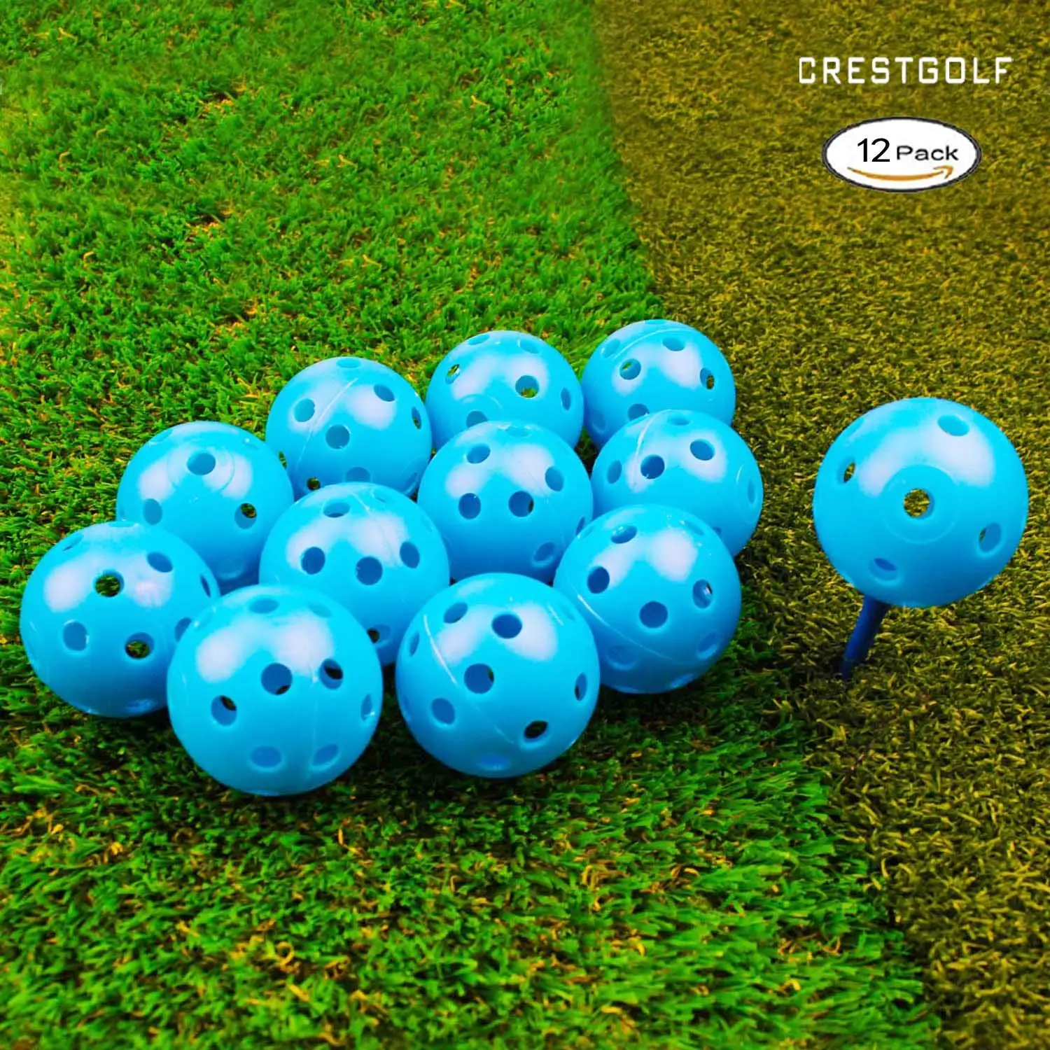 CRESTGOLF 100 шт. x 40 мм Пластиковые Мячи для гольфа-воздушные шары для гольфа с полым воздушным потоком для вождения, качели, Домашнее