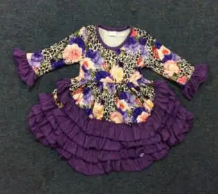 

Wholesale Little Girls early autumn long Sleeve flowers dress latest girls kids long design baby girl dress
