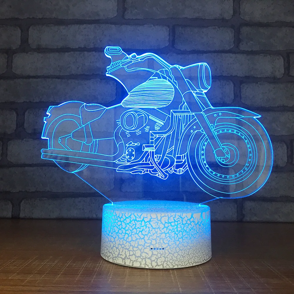 3d креативная 7 цветов Ночная настольная лампа Usb вилка дистанционное управление