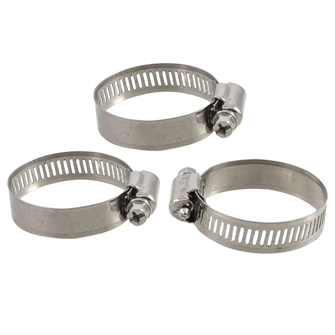 3 Pcs 21mm 44mm Adjustable Stainless Steel Worm Drive Hose Clamps in