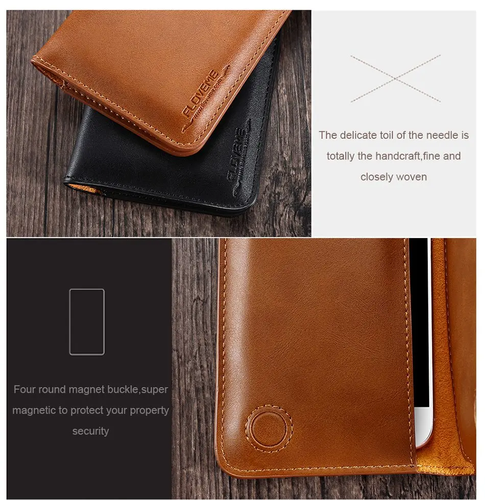 Portefeuille iPhone Cuir véritable