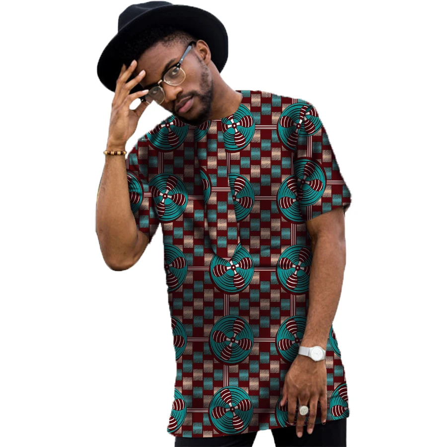 

Conventional Dashiki Men Dress Fashion Print Short Sleeve Tops Man T shirt Africa Style Design Festive Costume African Clothes