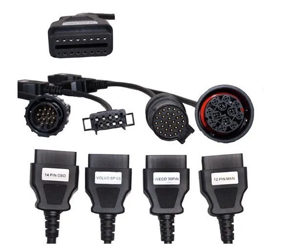 Полный комплект 8 грузовых кабелей OBD2 Диагностический OBD OBDII OBD 2 Соединительный кабель для TCS CDP Pro для delphis для autocoms