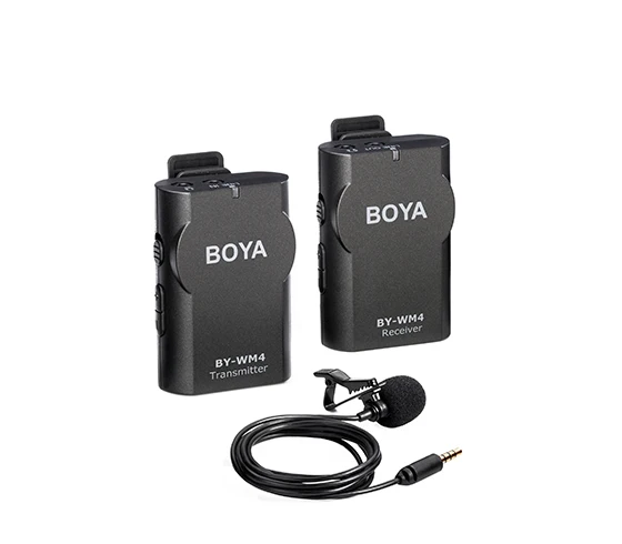 

BOYA BY-WM4 Wireless Lavalier Microphone System Smartphone Lapel Mic for iPhone 8 7 Android Canon Nikon Tablet PC Audio Recorder