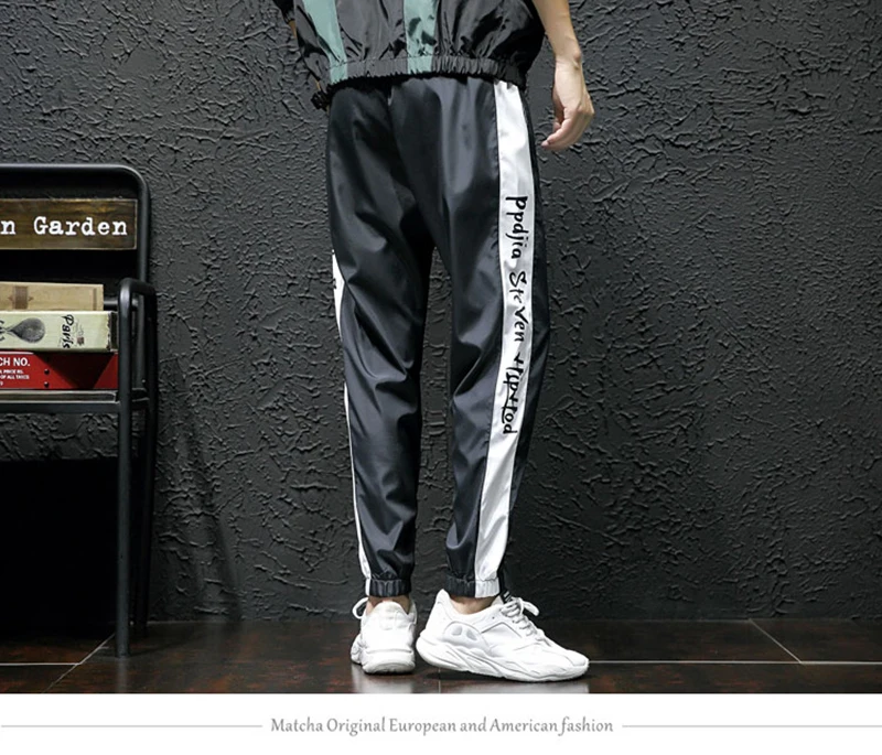 Harem Cargo Pants Men Streetwear Hip Hop Japan Style Trousers Male Khaki Loose Straight Pants  (46)