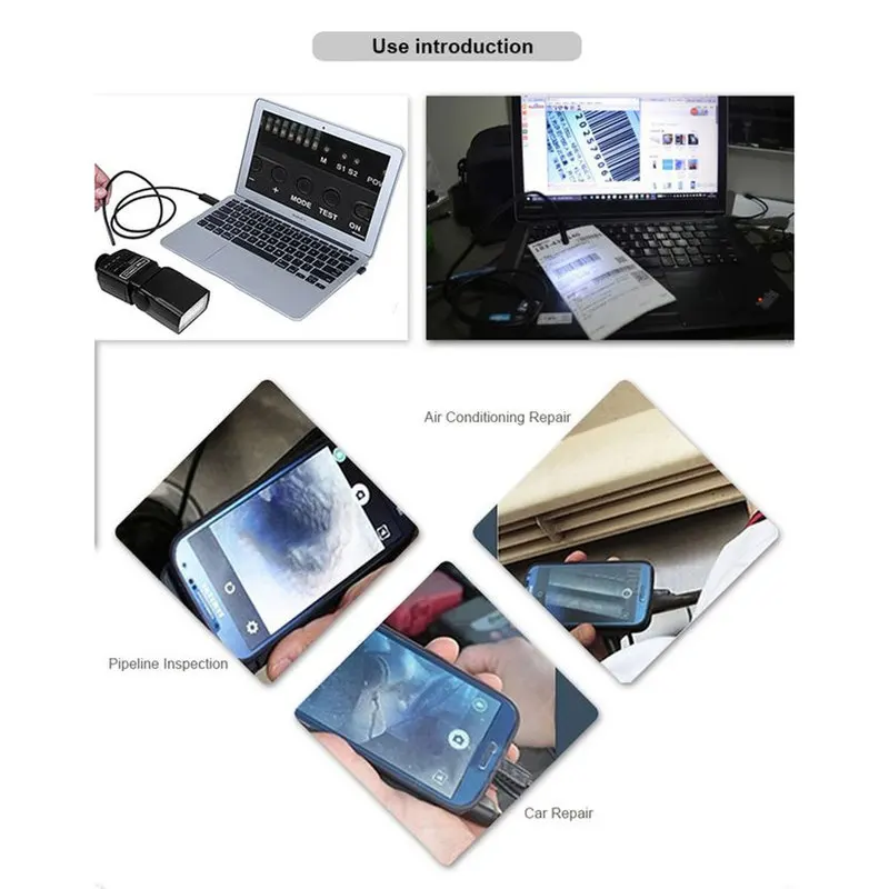 7 мм эндоскоп камера HD USB эндоскоп с 6 светодиодный 10 м мягкий ...