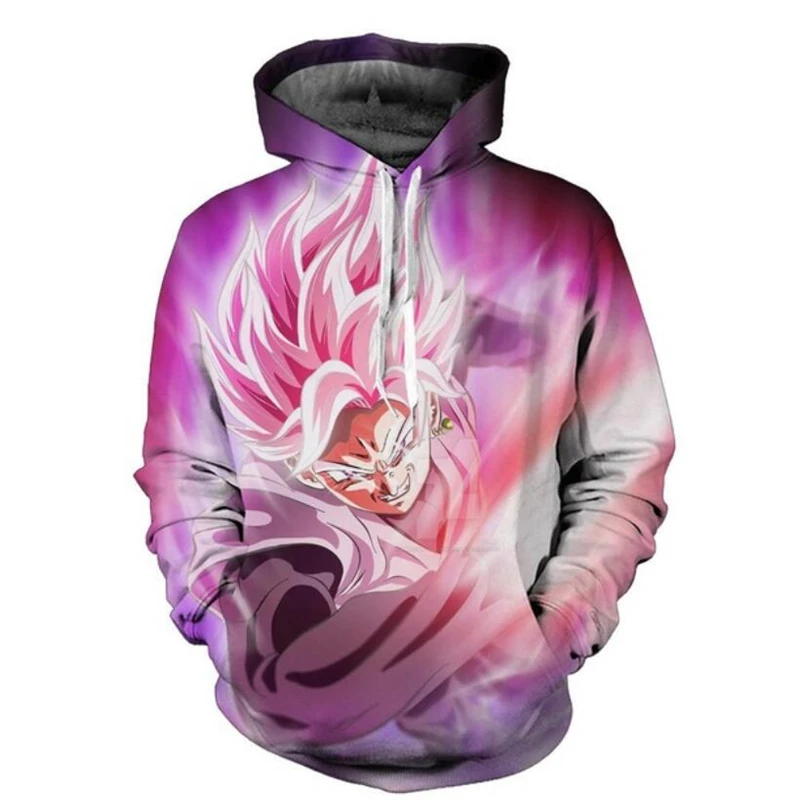 Liasoso 2018 новый аниме Толстовки Dragon Ball Z карман толстовки с капюшоном 3D Пуловеры для