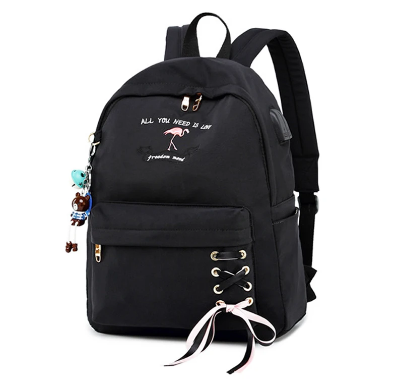WINNER, usb зарядка, водонепроницаемый рюкзак для путешествий, подвеска в виде мультяшных животных, женские школьные сумки для девочек-подростков, Mochilas Feminina