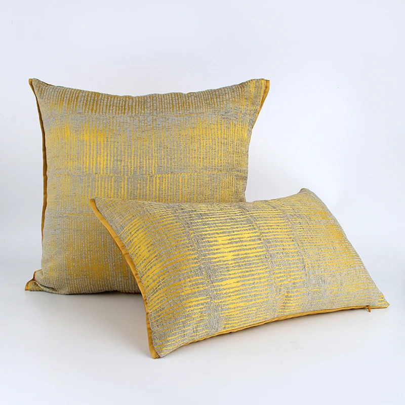 Gold Royal Luxury Abstract Sofa Cushion Cover Living Room Embroidery