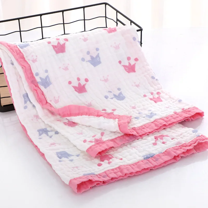 Одеяло для новорожденных постельные принадлежности муслин хлопок пеленать обёрточная бумага дети 3 слоя утолщаются марли получения